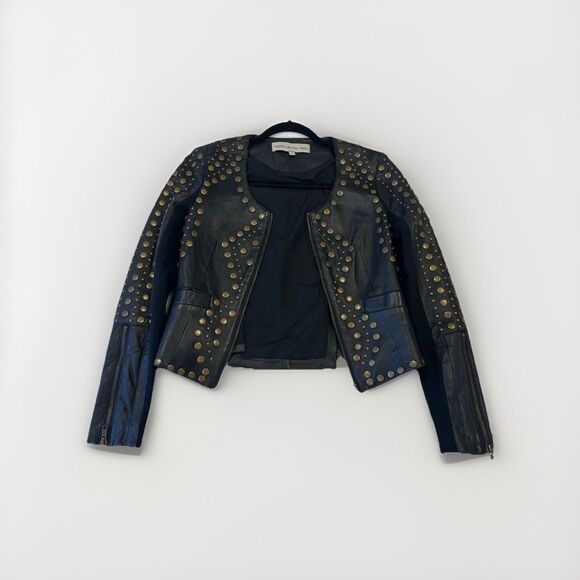 Unbranded Jackets & Blazers - Gorgeous Lambskin leather Moto Jacket Studded XS